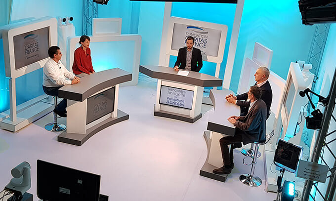 plateau TV Fondation Caritas France plateau TV Fondation Caritas France